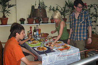 Barbecue evening with language students Barbecue evening with language students