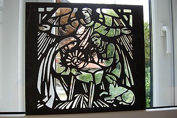 A decorative window hanging A decorative window hanging