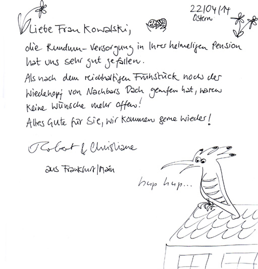Der Wiedehopf auf Nachbars Dach Der Wiedehopf auf Nachbars Dach